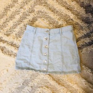 NWOT Denim Button Up Skirt